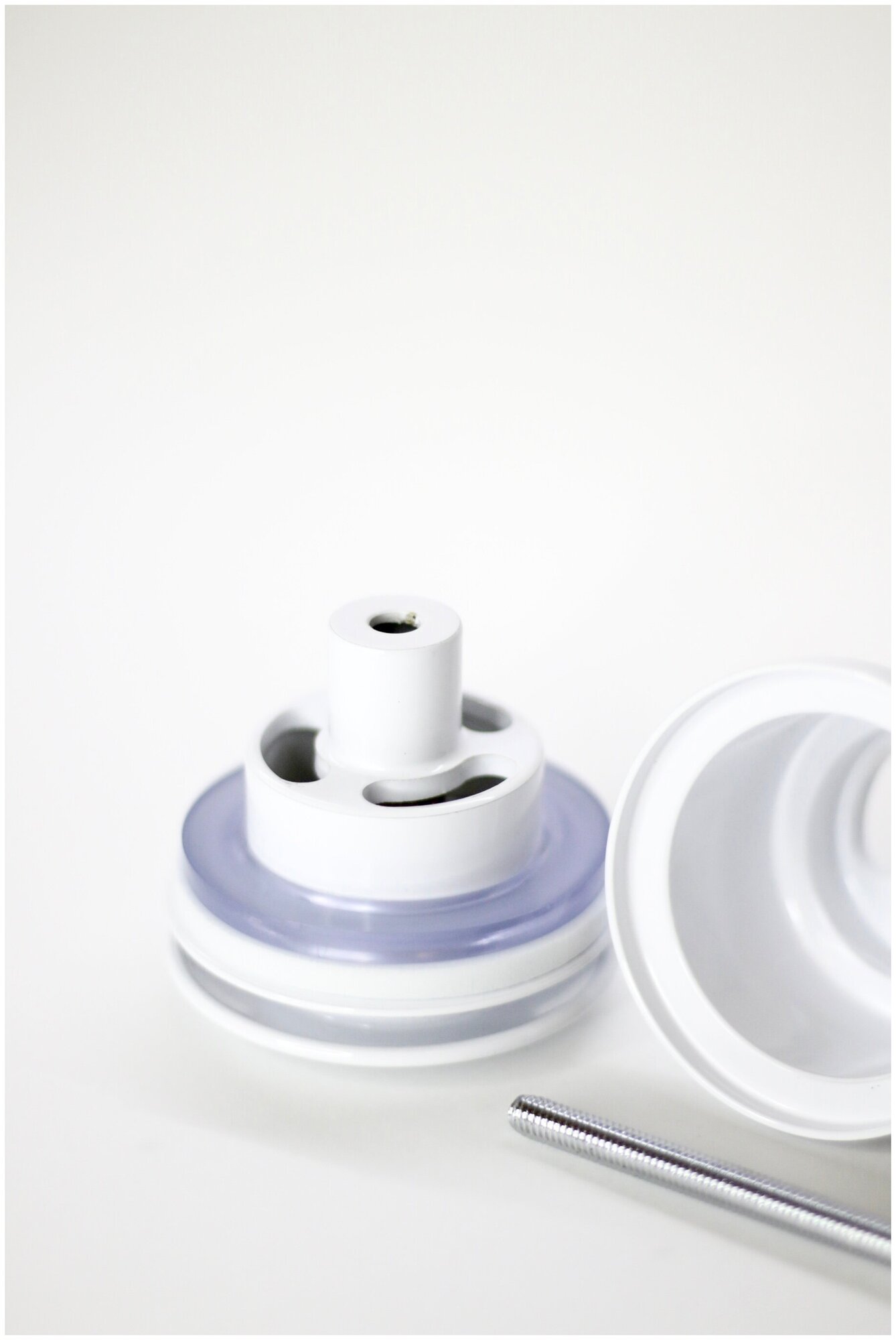 Сифон сливной для раковины, в комплекте с универсальным донным клапаном, цвет белый S-Sd6 white - фотография № 4