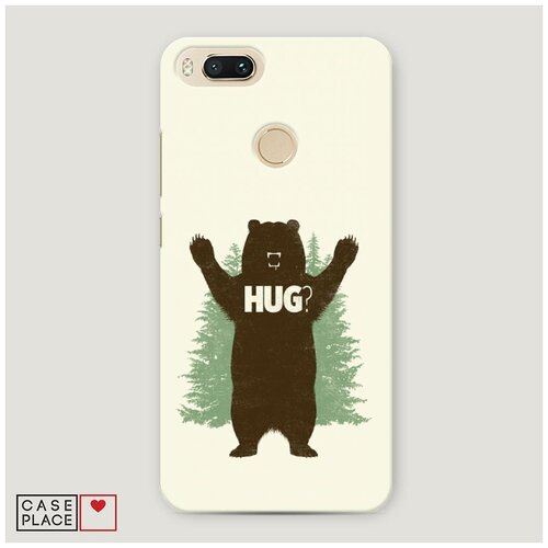 фото Чехол пластиковый xiaomi mi a1 обнимашки с медведем case place