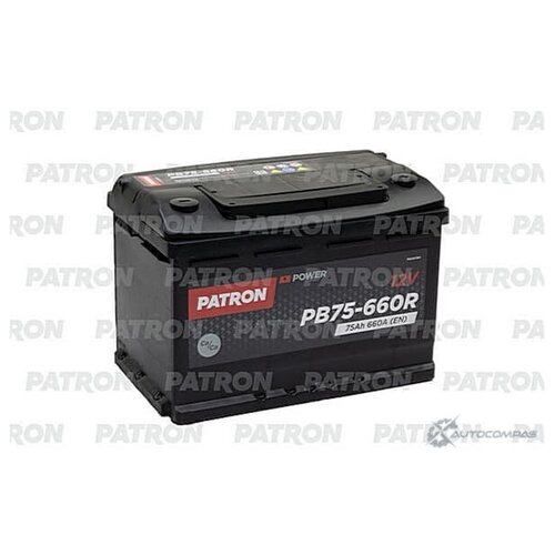 Аккумулятор Patron Power 12v 75ah 660a Etn 0(R+) B13 278x175x190mm 17.6kg PATRON арт. PB75660R
