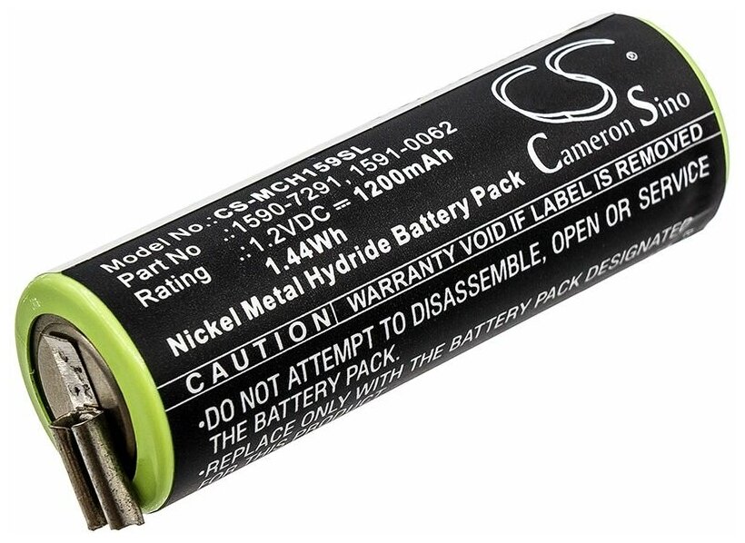 Аккумулятор CameronSino CS-MCH159SL для Moser ChroMini 1591 1200mAh, 1.2V, Ni-MH