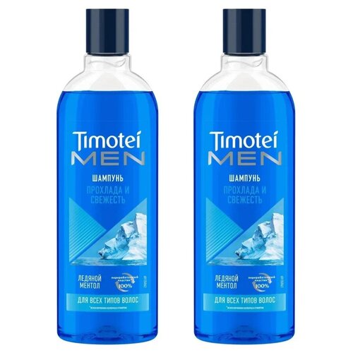TIMOTEI Шампунь для волос MEN прохлада И свежесть 400мл (2 шт в наборе)