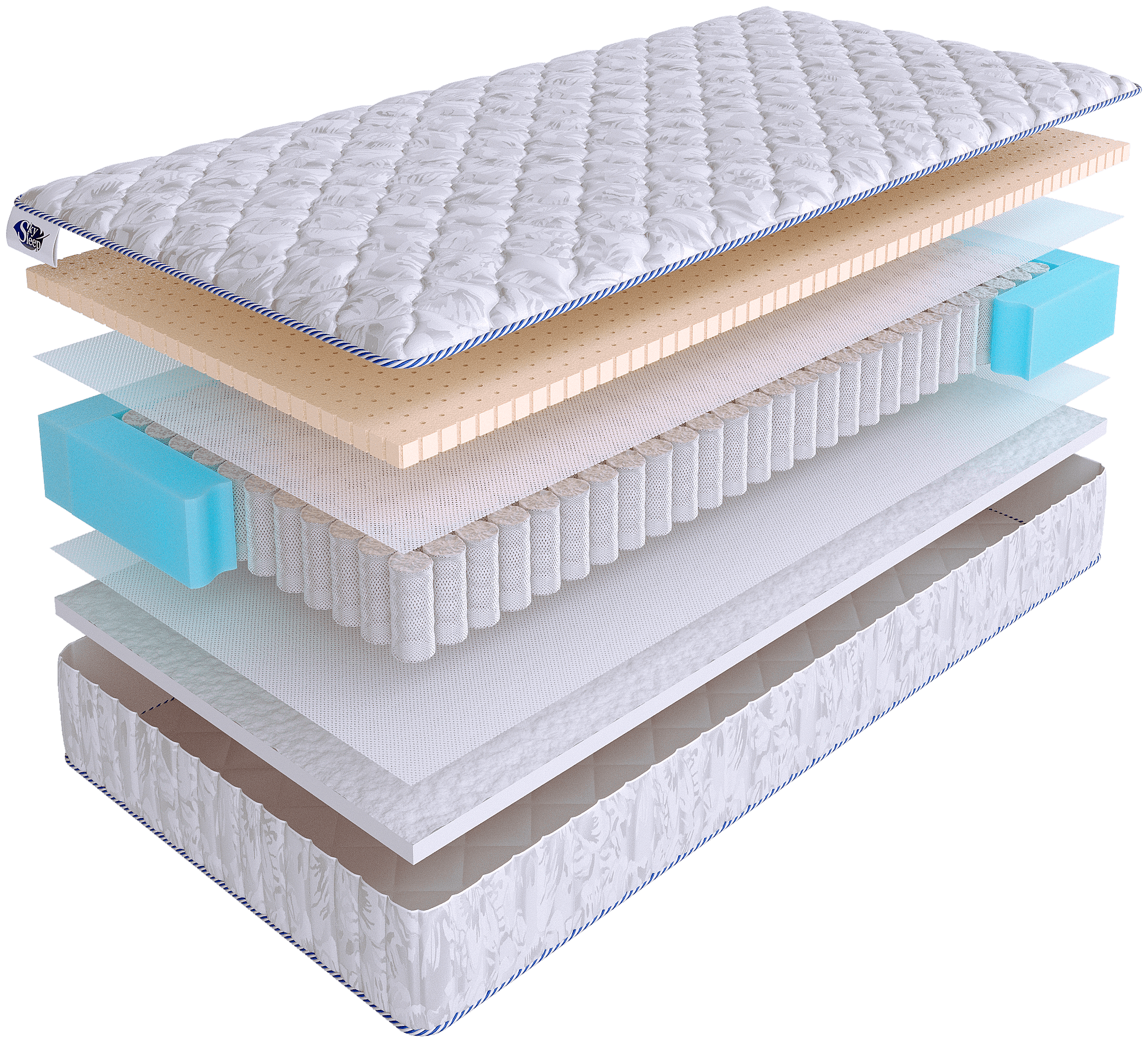Ортопедический матрас SkySleep START STRUTTO LATEX S500 на независимом ...
