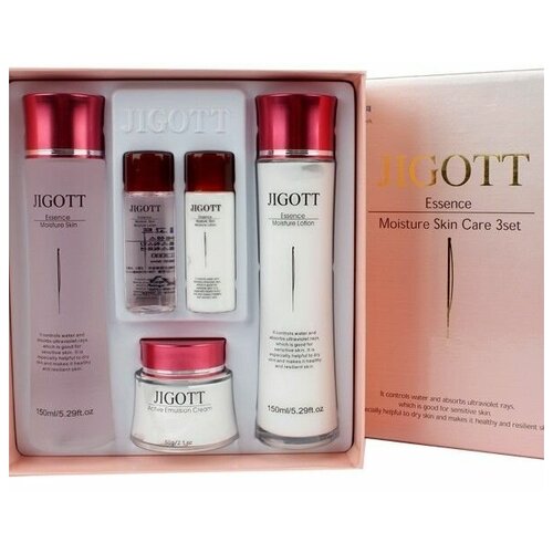 Подарочный набор для женщин JIGOTT ESSENCE MOISTURE SKIN CARE 3SET / Бьюти бокс подарок на день рождения (azia4you)