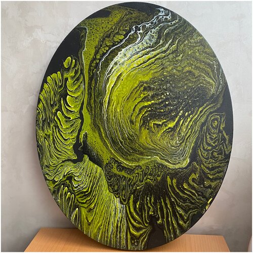 Картина интерьерная овальная. Размер 50 на 40 см. Без рамы.