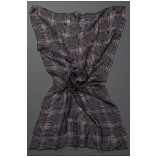 фото Шарф арт-деко,140х80 см, фиолетовый, серый