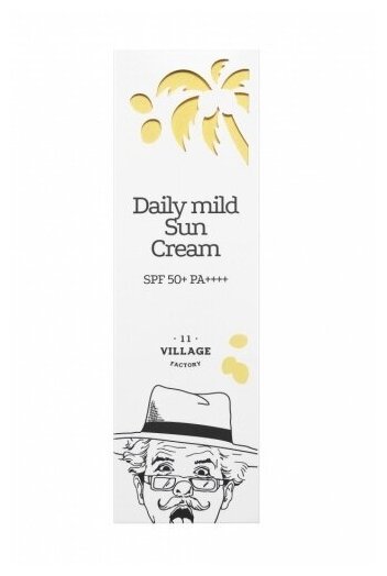 VILLAGE 11 FACTORY Солнцезащитный крем для ежедневного применения Daily mild Sun Cream SPF50+ PA++++, 50мл