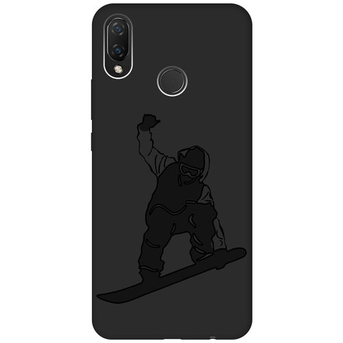 Матовый чехол Snowboarding для Huawei Nova 3i / P Smart Plus / Хуавей Нова 3 Ай / П Смарт Плюс с эффектом блика черный матовый чехол boxing для huawei nova 3i p smart plus хуавей нова 3 ай п смарт плюс с эффектом блика черный