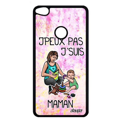 фото Противоударный чехол на смартфон // huawei p9 lite 2017 // "не могу - стала мамой!" карикатура комикс, utaupia, светло-розовый