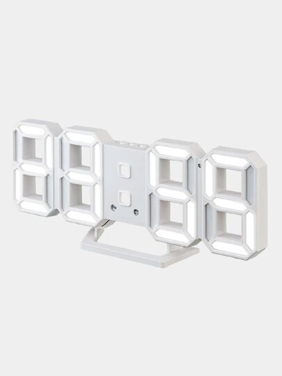 Часы-будильник Perfeo LUMINOUS, белый корпус / белая подсветка,PF_5200 - фото №3