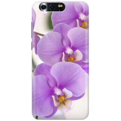 фото Gosso ультратонкий силиконовый чехол-накладка для honor 9 с принтом "сиреневые орхидеи"