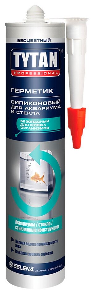 Герметик силиконовый для аквариумов и стекла Tytan Professional, 280 мл - фото №2