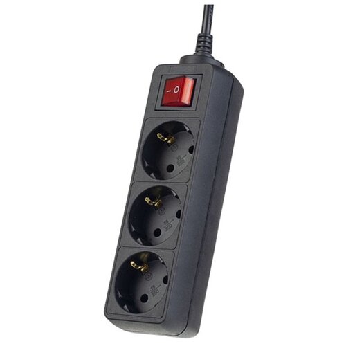 Сетевой фильтр Perfeo Powermate 3 Sockets 3m Black PF-PM-3/3.0-B