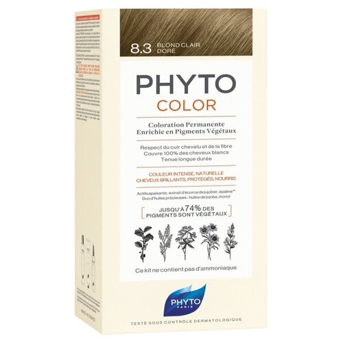 PHYTO PhytoColor краска для волос Coloration Permanente, 8.3 Светлый золотистый блонд, 122 мл