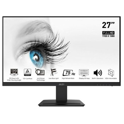 MSI PRO 27 MP273 IPS 1920x1080 flat 75Hz 5ms HDMI DisplayPort black 9S6-3PB4CH-021 1723500₽