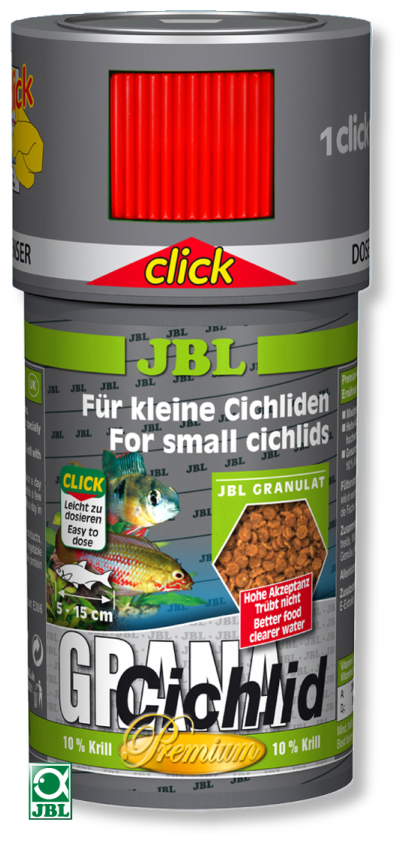 JBL GranaCichlid CLICK - Осн. корм премиум для хищных цихлид, гранулы, 250 мл (110 г) - фотография № 8