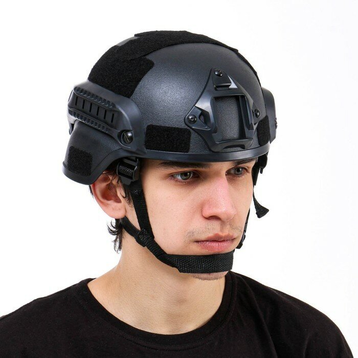 Шлем защитный "Storm tactic" черный пластик
