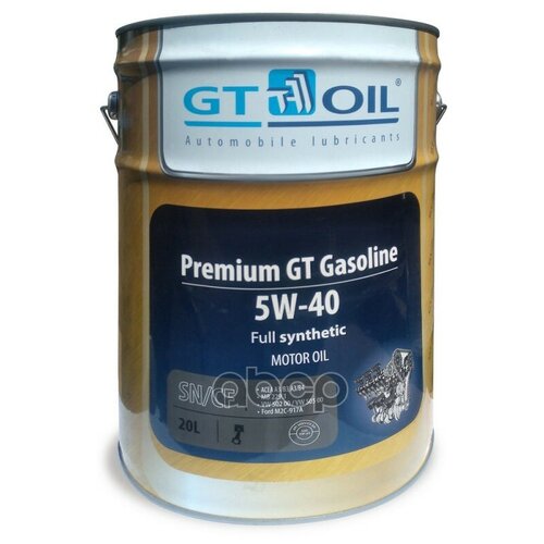 GT OIL Масло Моторное Premium Gt Gasoline Sae 5w40 Api Sn/Cf,20л