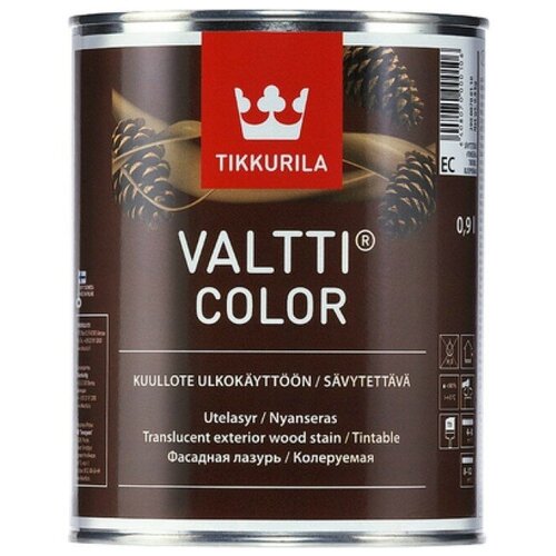 Лазурь TIKKURILA VALTTI COLOR фасадная, колеруемая, на масляной основе 2,7л 29000700130