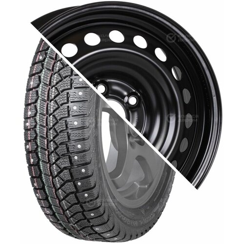 Колеса в сборе Viatti 6x16/5x114.3 D67.1 ET43 Black 205/65 R16 95T Шипованные