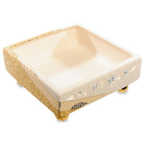 Ваза с кристаллами Сваровски Cubotondo Длина: 21 см Ahura