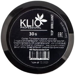 KLIO Professional Верхнее покрытие Brilliant Top, прозрачный, 30 мл