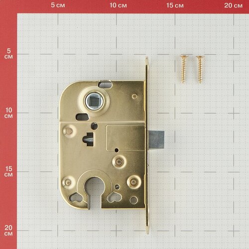 Замок врезной 2018 для межкомнатной двери под цилиндр (золото)