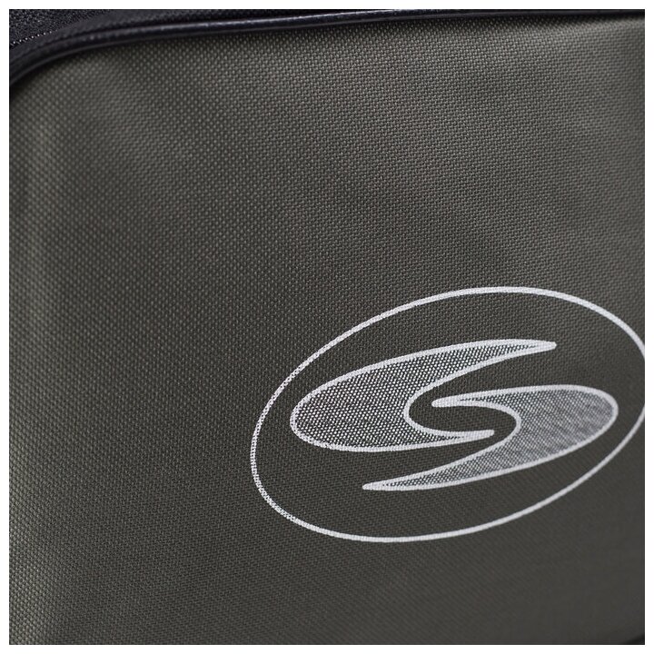 Сарабелла Сумка спортивная, отдел на молнии, 3 наружных кармана, цвет чёрный/зелёный - фотография № 4