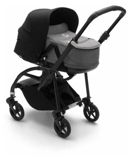 Коляска 2 в 1 Bugaboo Bee6 Black black/Black/Grey melange 500304ZW01/500233GM01