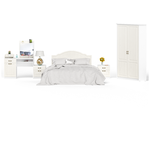 Мебель для спальни Ливерпуль № 3 цвет ясень ваниль/белый - изображение
