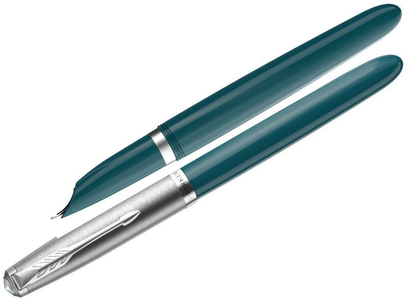 Ручка перьевая Parker "51 Teal Blue CT" черная, 0,8мм, подарочная упаковка, 317501