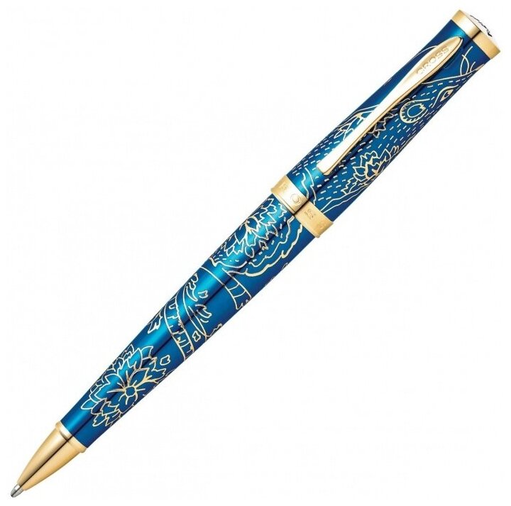Cross AT0312-23 Шариковая ручка cross sauvage year of the rat, blue gt