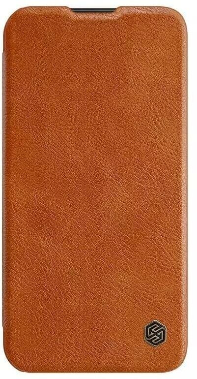 Кожаный чехол-книжка Nillkin Leather Qin Pro для Samsung Galaxy S23+ коричневый