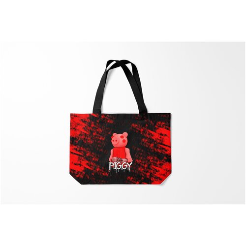 фото Сумка-шоппер / 46х35 см / геймерам / roblox piggy свинка пигги burnettie