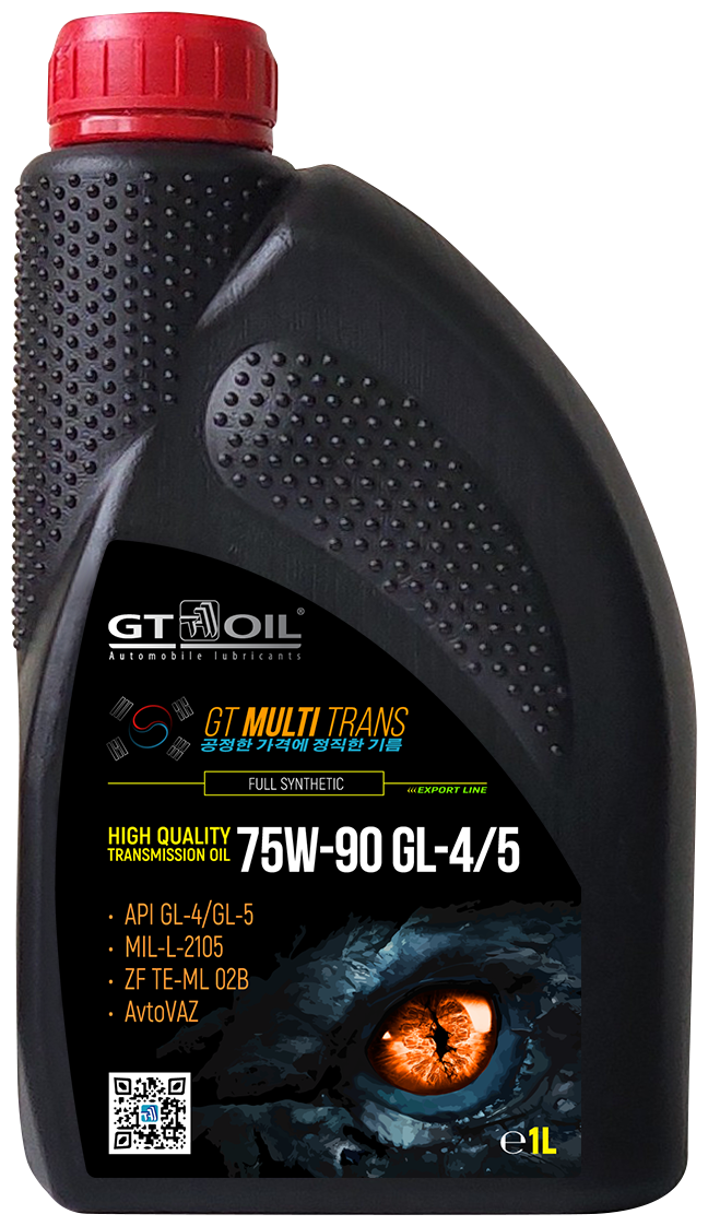 Масло Трансмиссионное Gt Multi Trans Sae 75w-90 Api Gl4/Gl5, 1 Л Gt Oil^8809059409619 GT OIL арт. 8809059409619