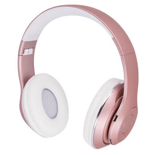 Беспроводные наушники Bluetooth headphones Music Soul BHS-300 Pink