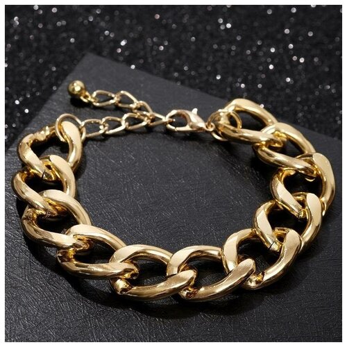 фото Queen fair браслет металл "цепь" сити, цвет золото, 18см