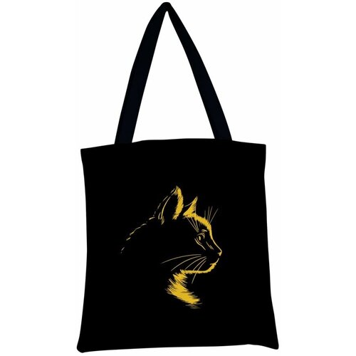 фото Арт-дизайн сумка-шоппер арт и дизайн "кошка", 35*42см, хлопок