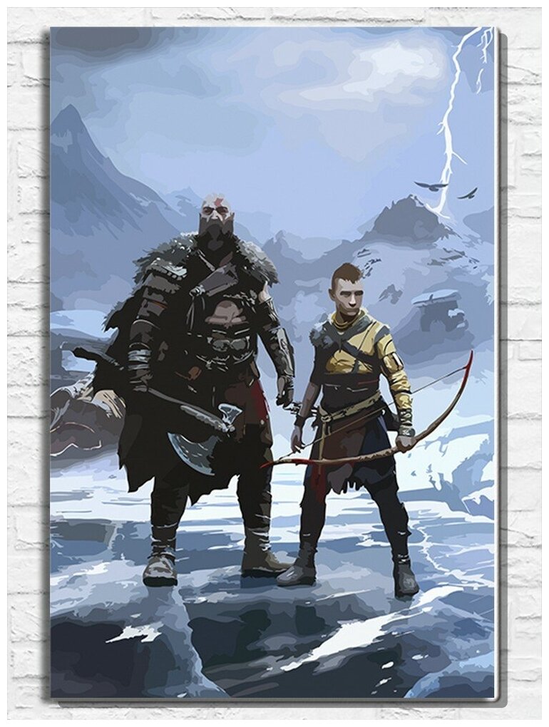 Картина по номерам на холсте игра god of war ragnarok - 11519 В 60x40