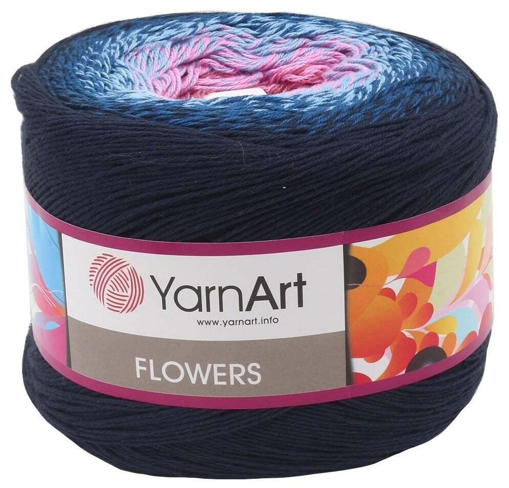 Пряжа YarnArt Flowers 55 % хлопок 45 % акрил 250 г