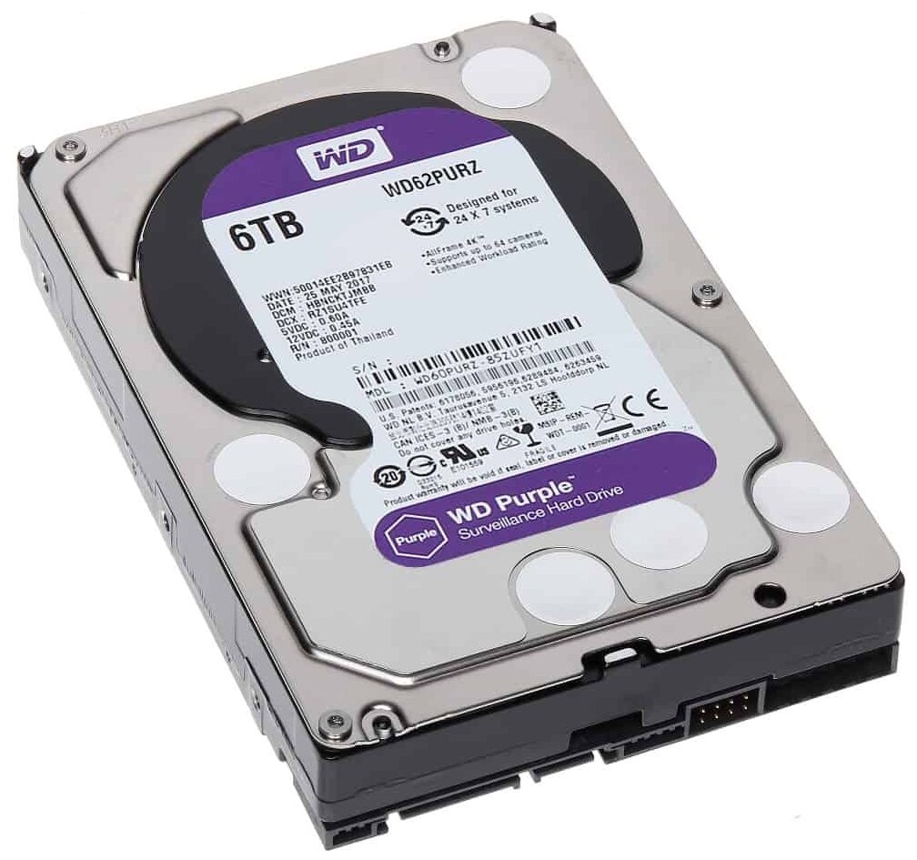 Жесткий диск WD Purple , 6ТБ, HDD, SATA III, 3.5" - фото №3