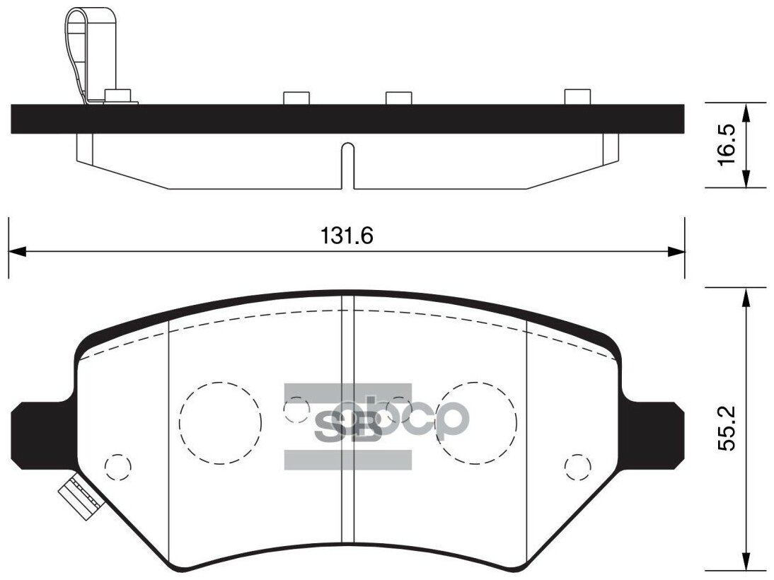 Тормозные колодки дисковые Sangsin SP2134 передние