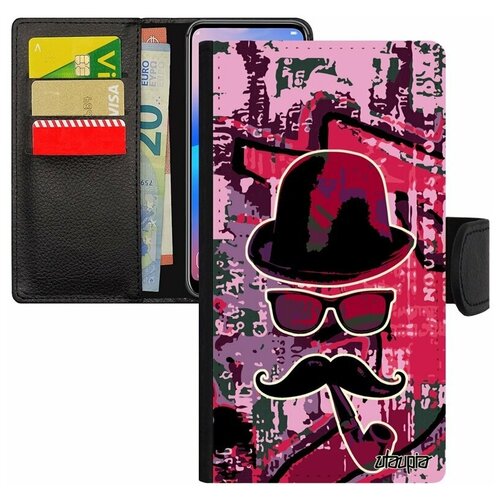 фото Чехол книжка на мобильный iphone 7 plus, "мистер усы" чарли utaupia