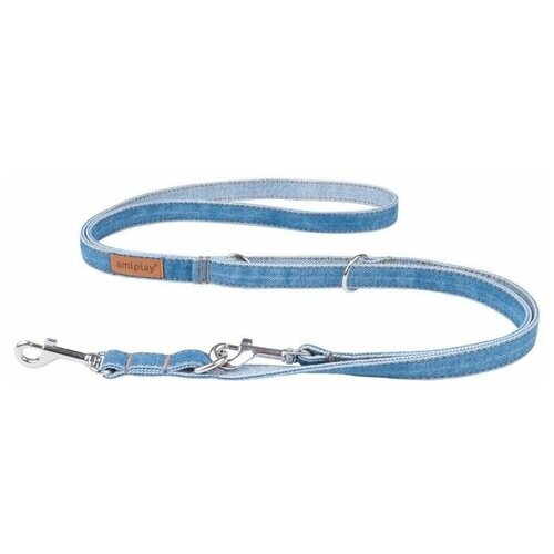 Поводок AmiPlay Denim S 140х1 см, темно-синий