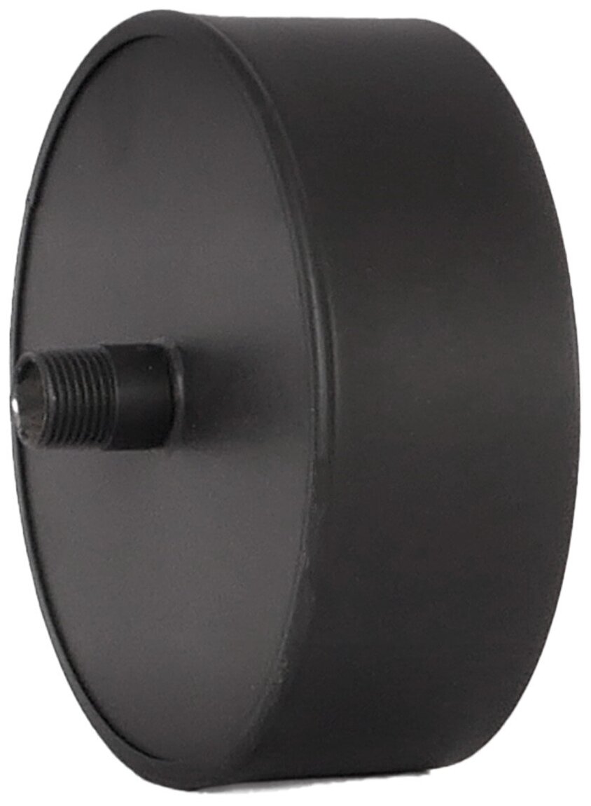 Заглушка с конденсатоотводом LAVA (конструкционная сталь 2 мм черный) 120 мм