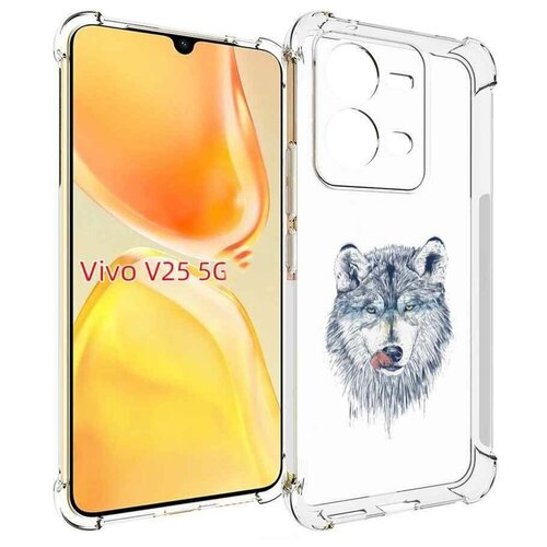 Чехол MyPads голодгый волк для Vivo V25 5G / V25e задняя-панель-накладка-бампер