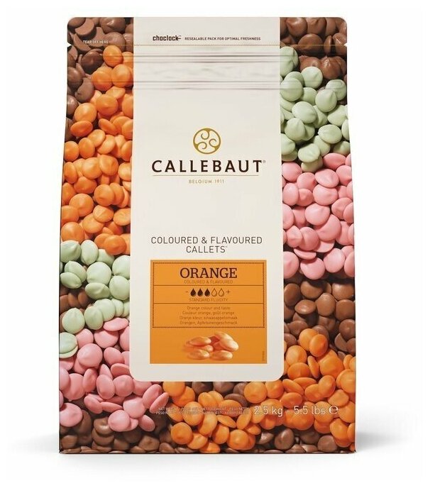 Callebaut - Шоколад ORANGE-RT-U70 2,5кг - фотография № 2