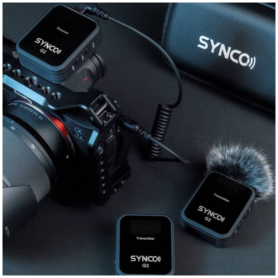 Микрофон петличка беспроводной SYNCO G2(A2) 2,4 ГГц (2 передатчика)