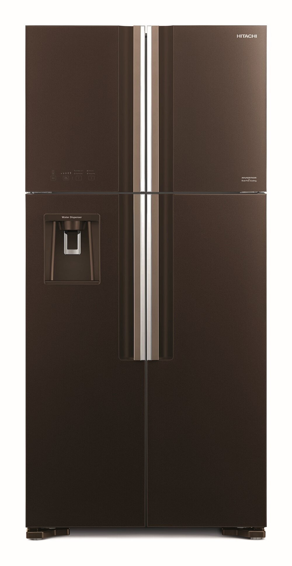 Распашной холодильник HITACHI R-W660PUC7 GBW French Door шоколадное стекло - фотография № 1