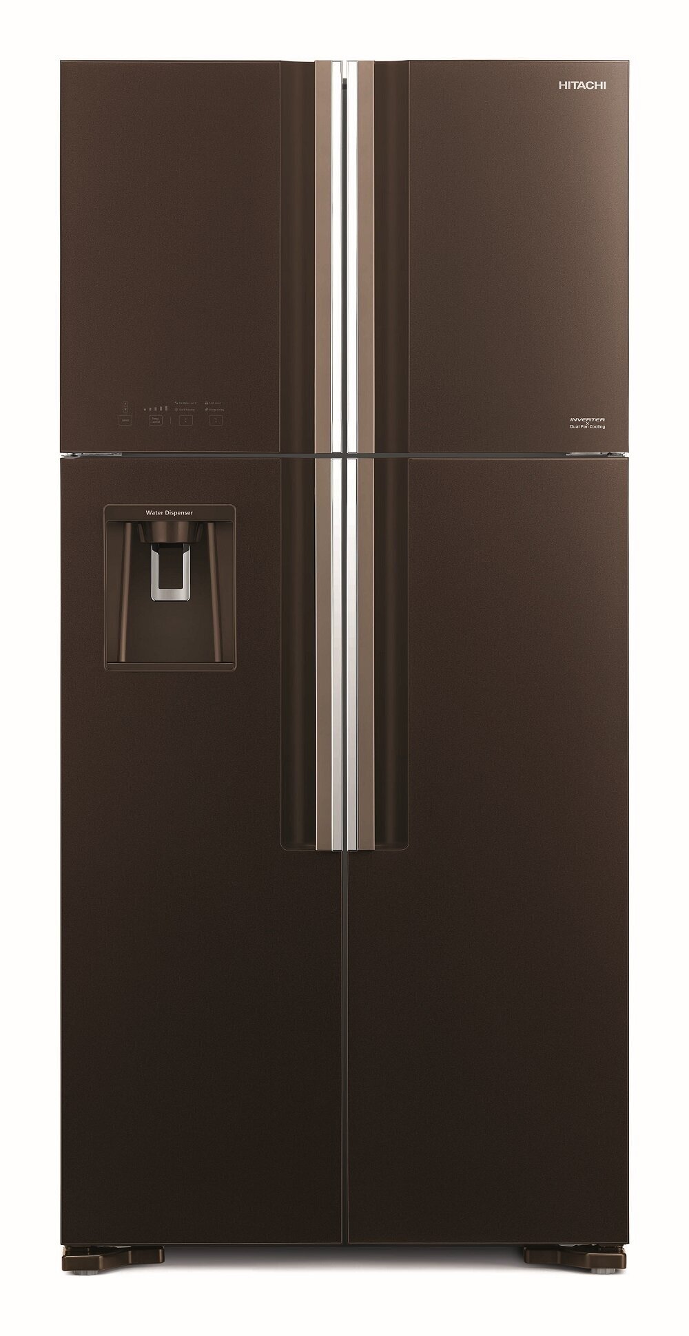 фото Распашной холодильник HITACHI R-W660PUC7 GBW French Door шоколадное стекло