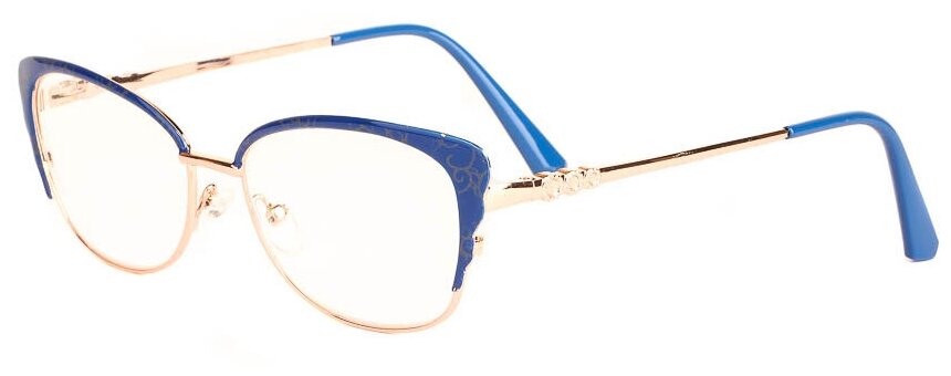 Готовые очки для чтения синие с диоптриями +3.50 футляр